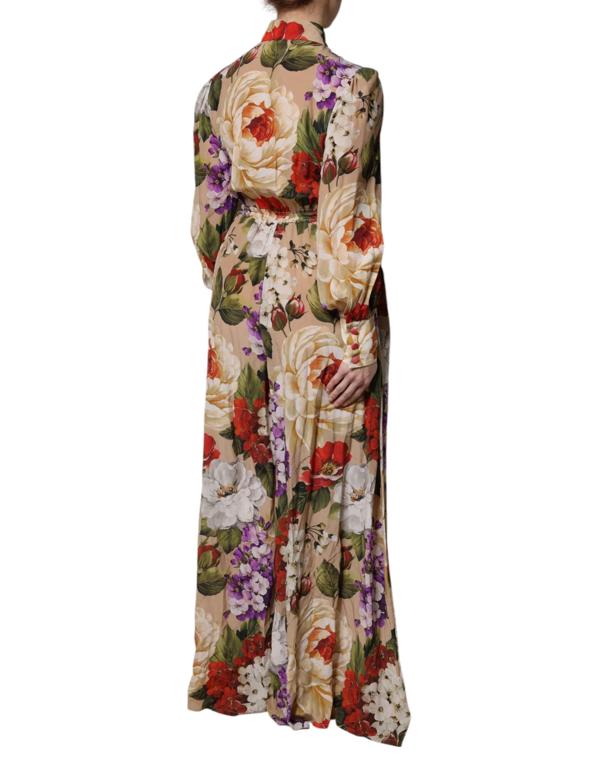 Dolce & Gabbana Multicolor Floral Wide Leg Jumpsuit Dress - Zeiniez