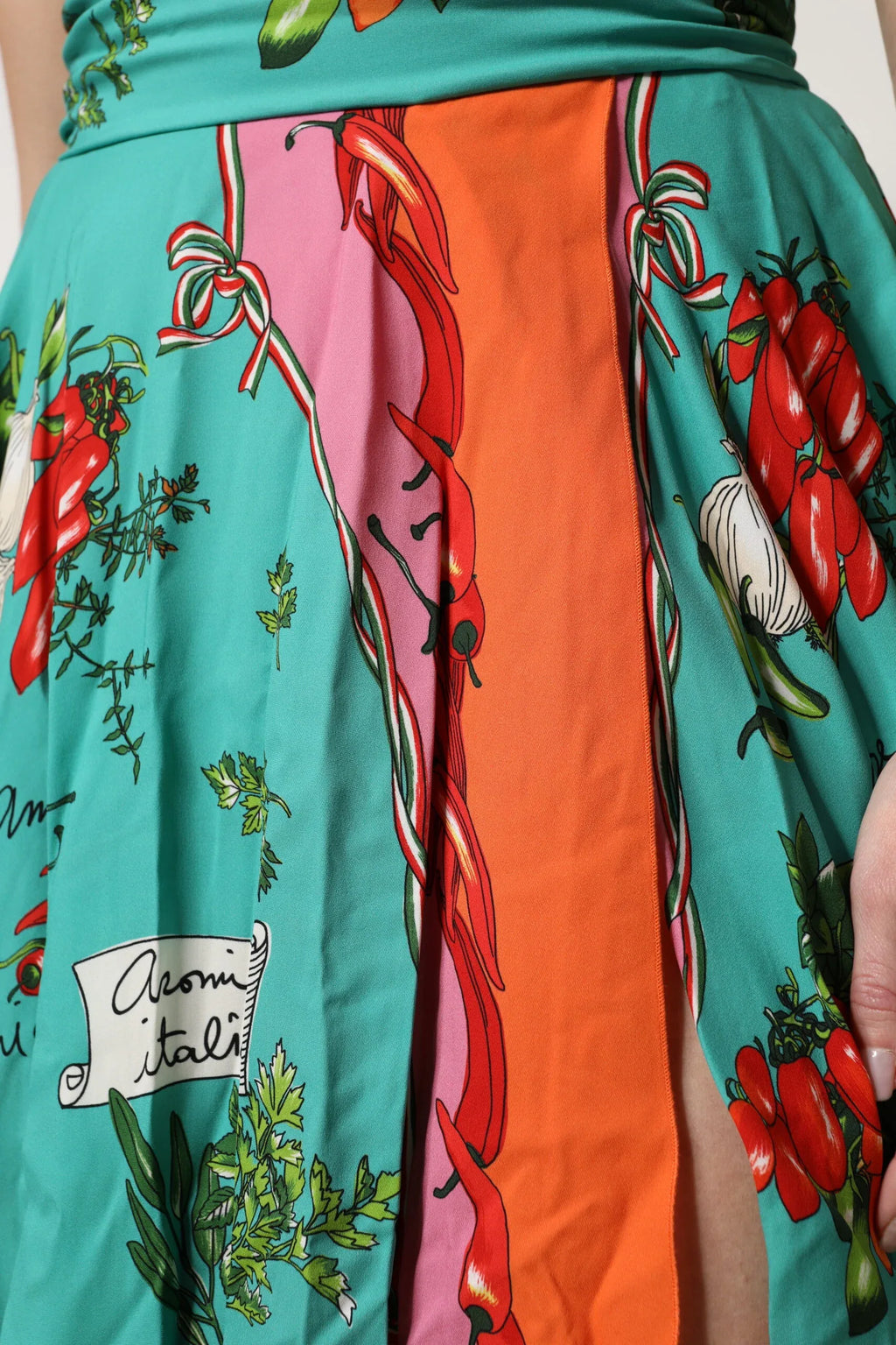 Dolce & Gabbana Multicolor Printed Silk Sleeveless Midi Dress - Zeiniez