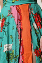 Dolce & Gabbana Multicolor Printed Silk Sleeveless Midi Dress - Zeiniez