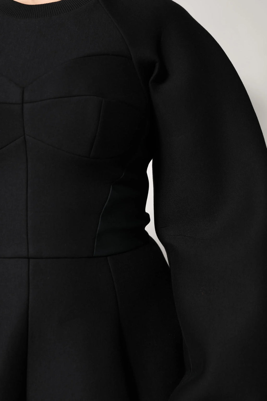 Dolce & Gabbana Black Cotton Long Sleeves A-line Mini Dress - Zeiniez