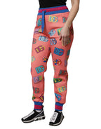 Dolce & Gabbana Pink Logo Monogram Jogger Sweatpants Pants - Zeiniez