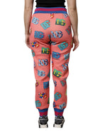 Dolce & Gabbana Pink Logo Monogram Jogger Sweatpants Pants - Zeiniez