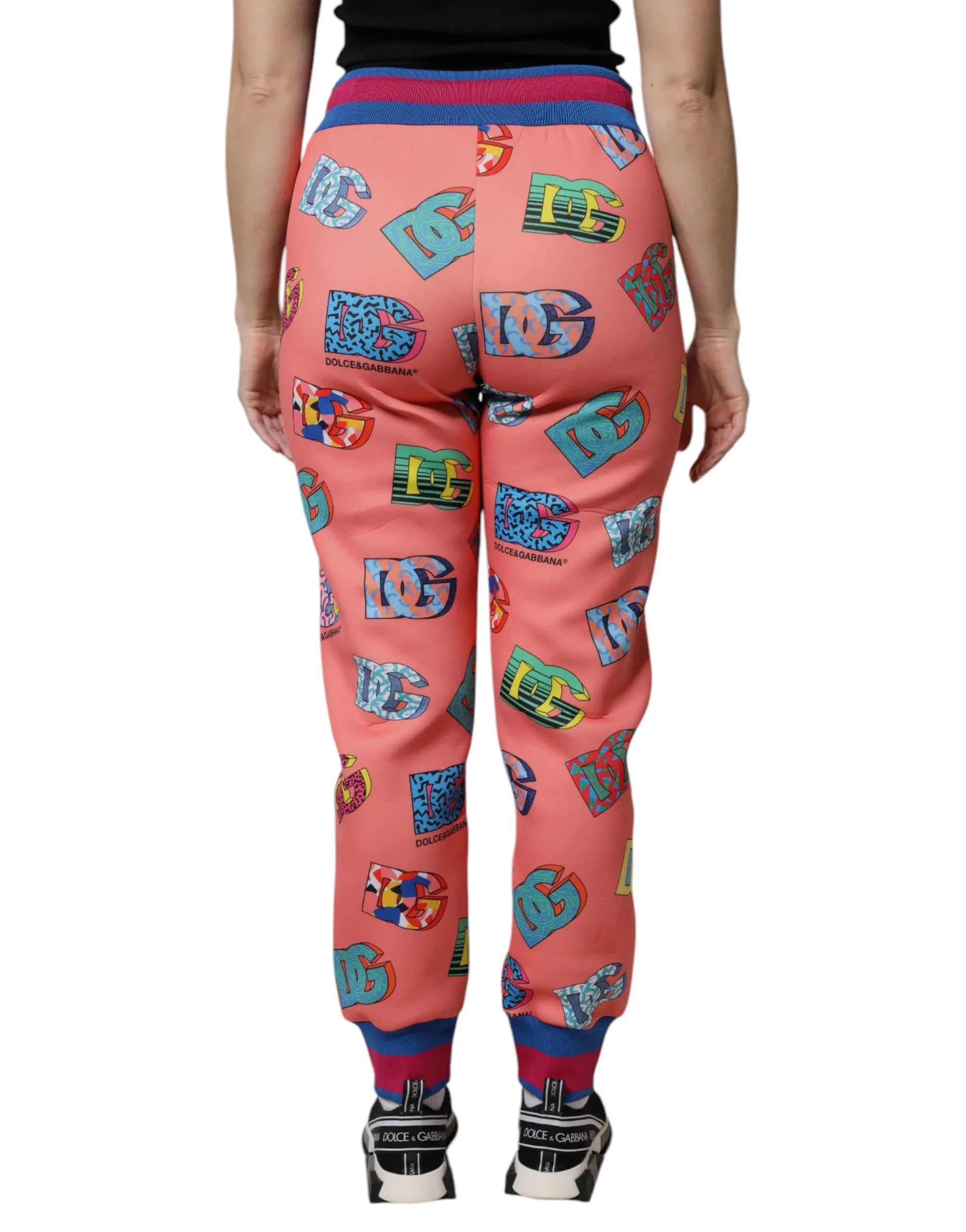 Dolce & Gabbana Pink Logo Monogram Jogger Sweatpants Pants - Zeiniez