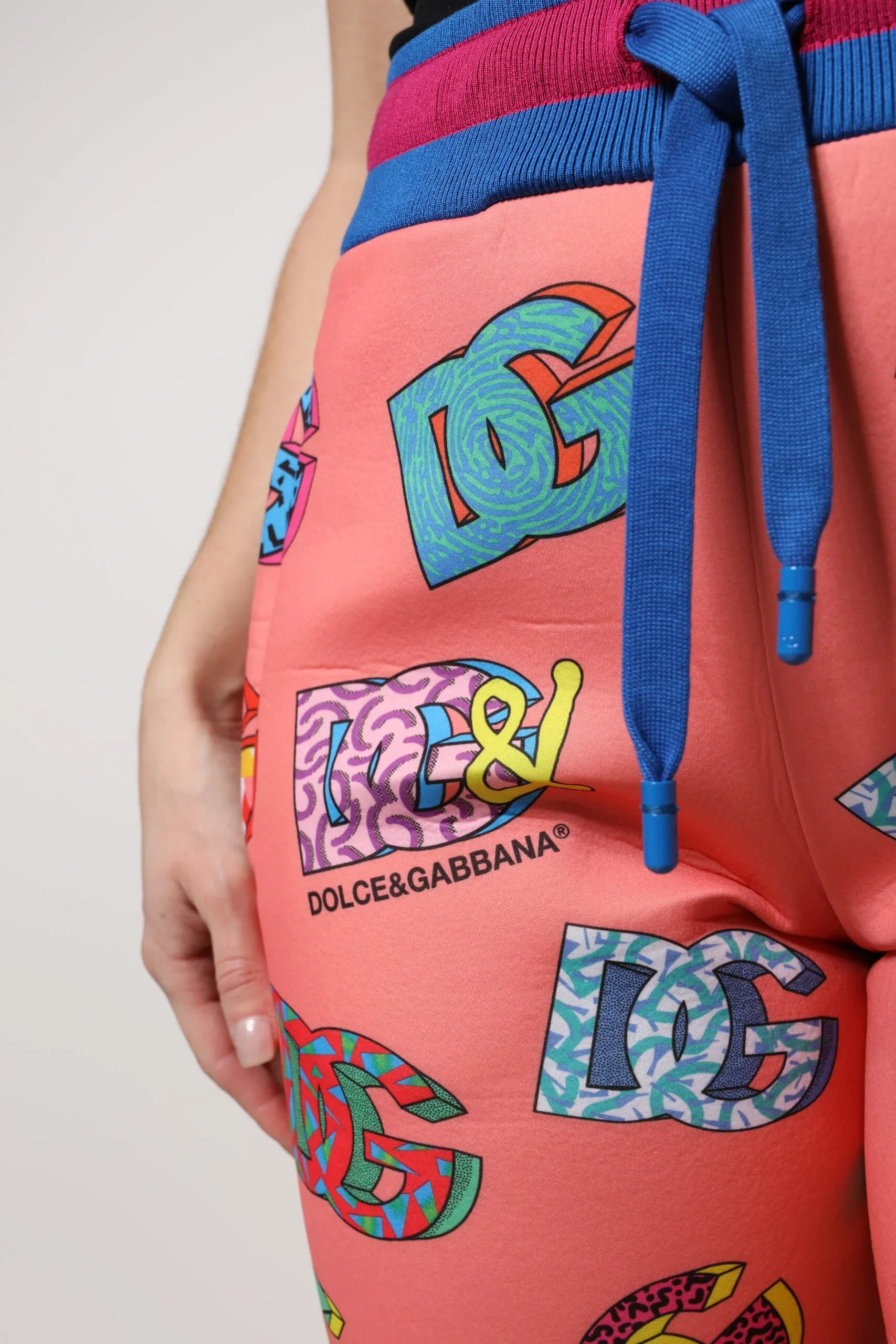 Dolce & Gabbana Pink Logo Monogram Jogger Sweatpants Pants - Zeiniez