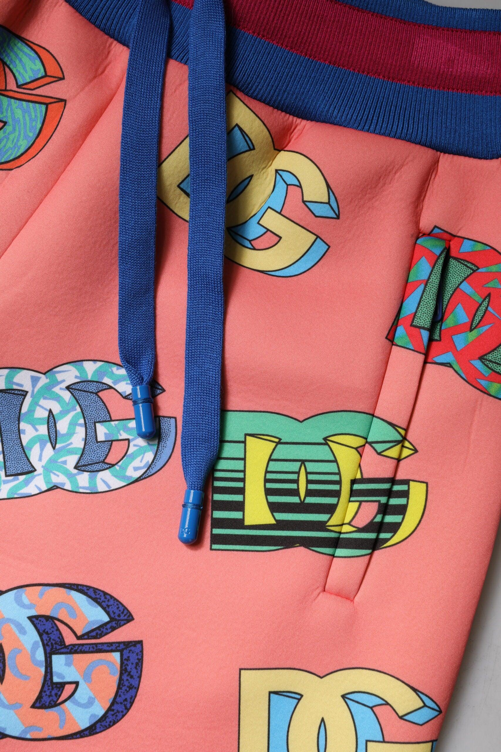 Dolce & Gabbana Pink Logo Monogram Jogger Sweatpants Pants - Zeiniez