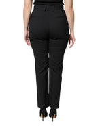 Dolce & Gabbana Black Polyester High Waist Dress Pants - Zeiniez
