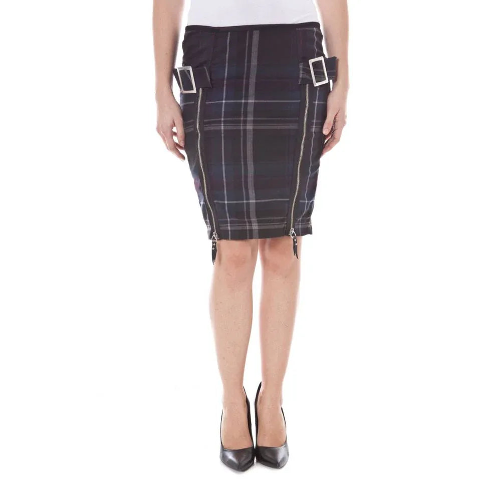 Datch Blu Polyester Women Skirt - Zeiniez