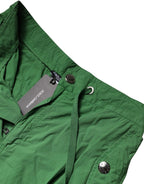 Dolce & Gabbana Green Cotton High Waist Cargo Pants - Zeiniez