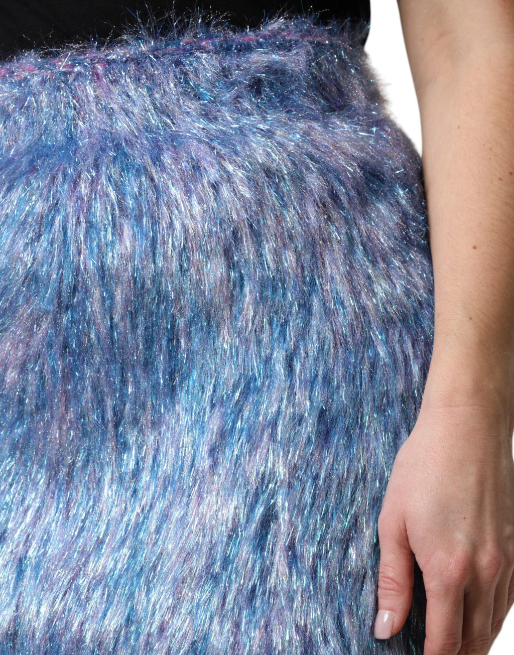 Dolce & Gabbana Multicolor Plush High Waist Mini Skirt - Zeiniez