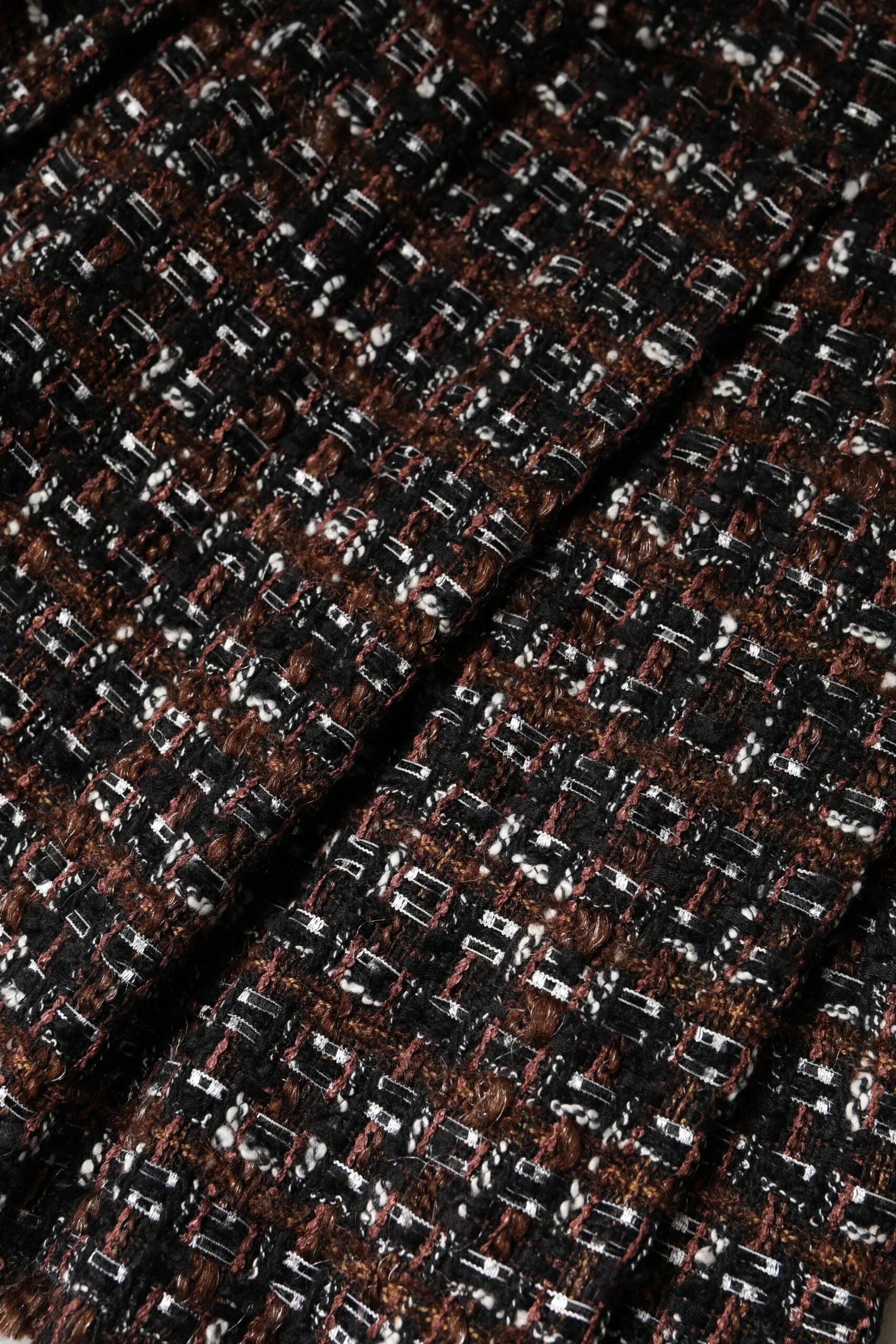 Dolce & Gabbana Multicolor High Waist Tartan Tweed Mini Skirt - Zeiniez