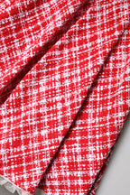 Dolce & Gabbana Red White High Waist A-line Above Knee Skirt - Zeiniez