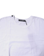 Dolce & Gabbana White Cotton Crew Neck Cropped T-shirt Top - Zeiniez