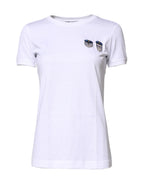 Dolce & Gabbana White #DGFamily Cotton Crew Neck T-shirt - Zeiniez