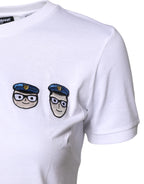 Dolce & Gabbana White #DGFamily Cotton Crew Neck T-shirt - Zeiniez