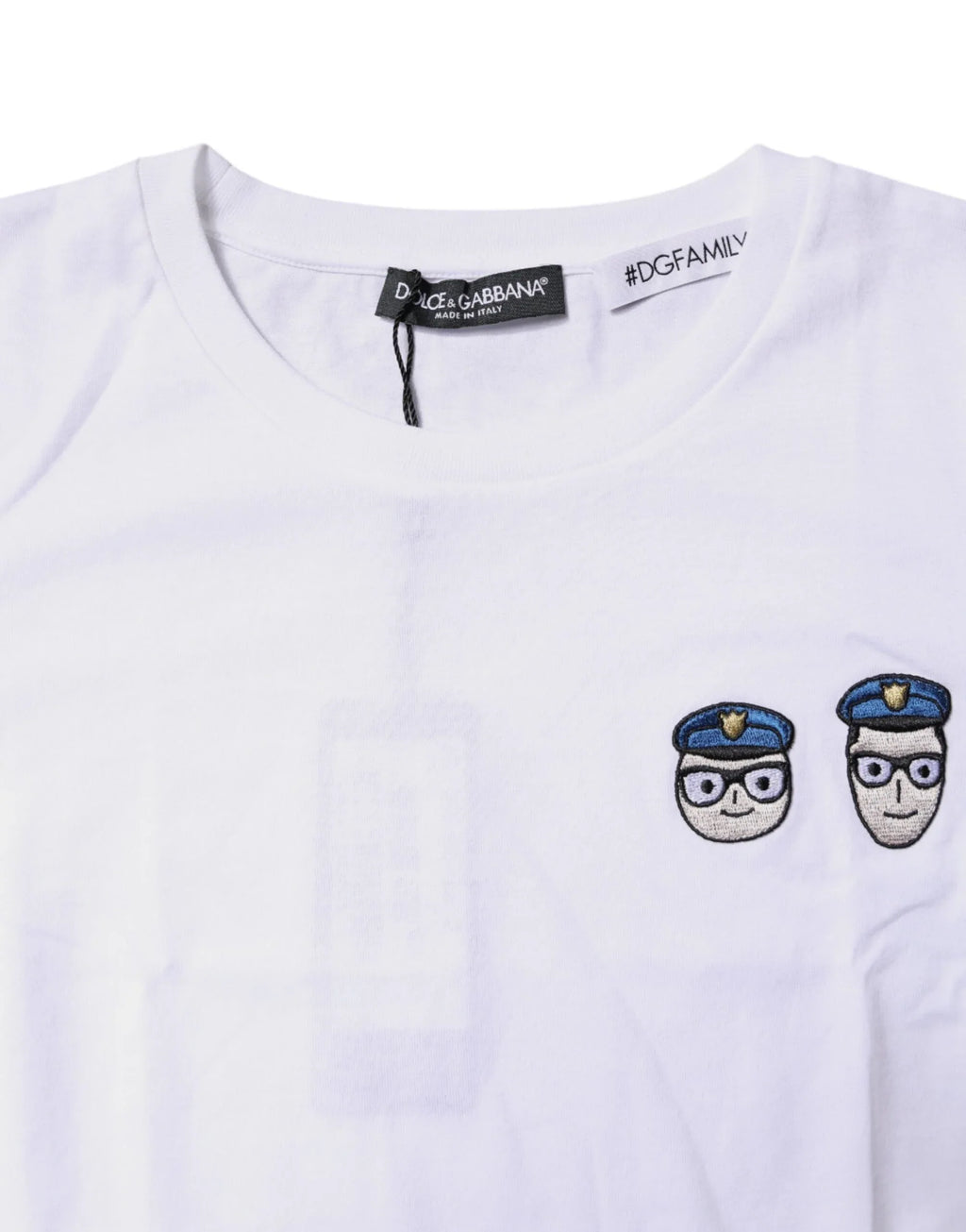 Dolce & Gabbana White #DGFamily Cotton Crew Neck T-shirt - Zeiniez
