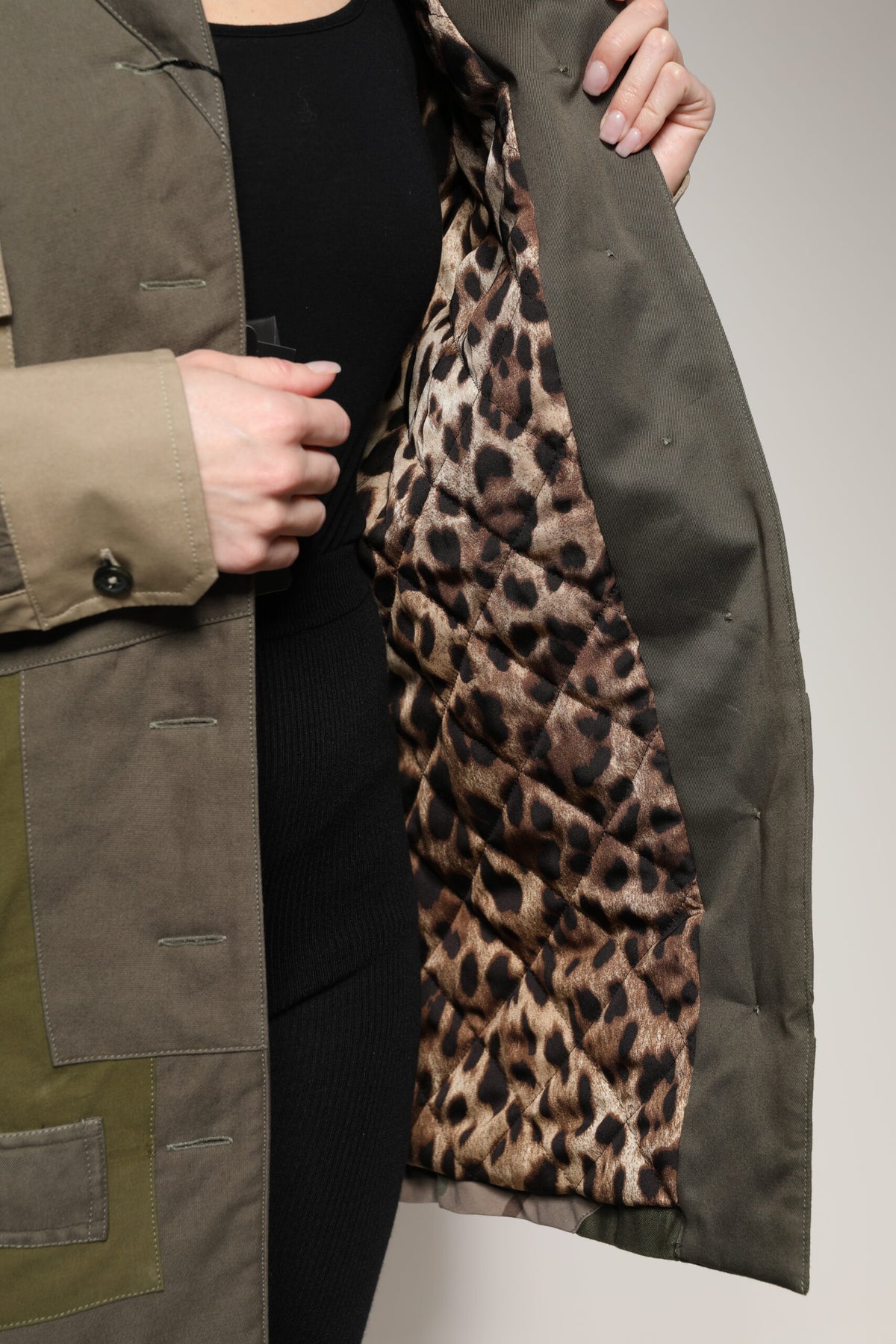 Dolce & Gabbana Military Green Cotton Button Down Jacket