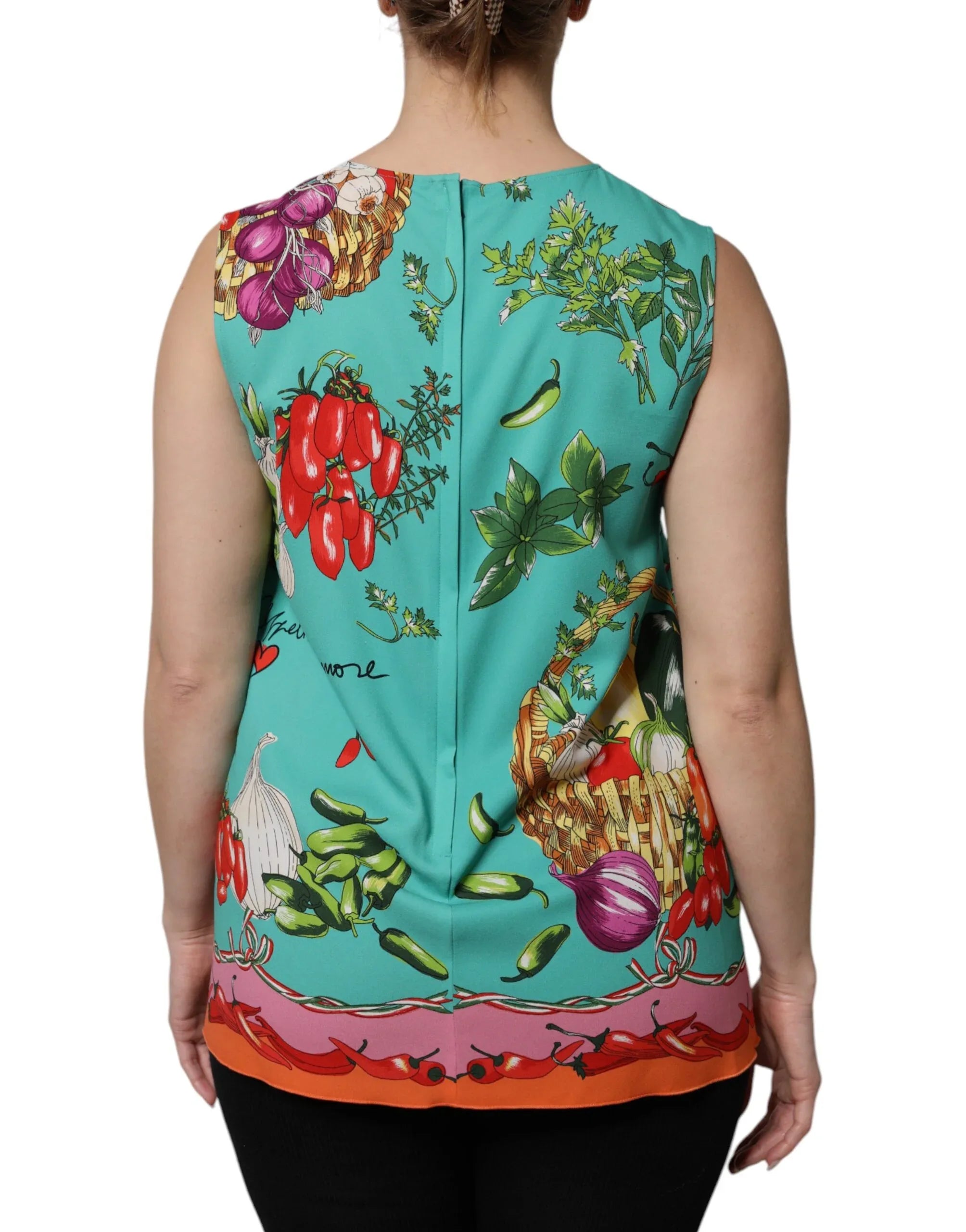 Dolce & Gabbana Multicolor Floral Silk Sleeveless Tank Top - Zeiniez