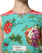 Dolce & Gabbana Multicolor Floral Silk Sleeveless Tank Top - Zeiniez