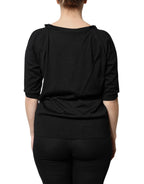 Dolce & Gabbana Black Button Down Short Sleeve Blouse Top - Zeiniez