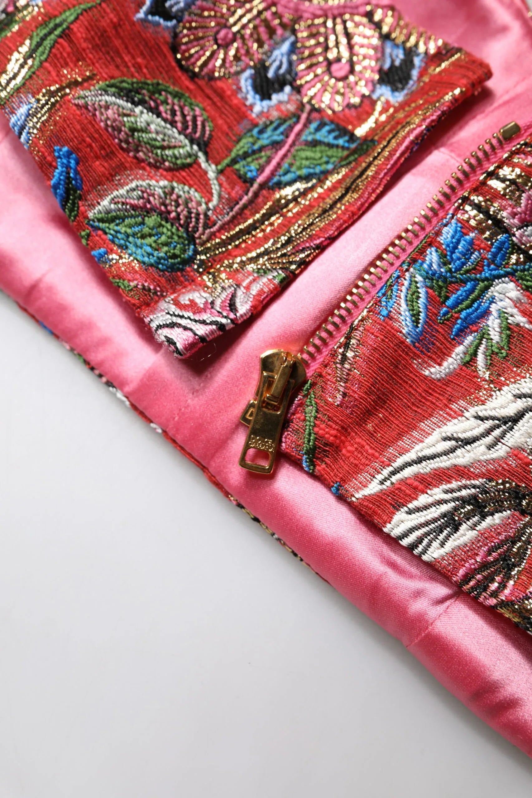 Dolce & Gabbana Red Floral Brocade Cropped Bustier Corset Top - Zeiniez