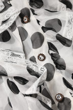 Dolce & Gabbana White Black Polka Dot Cotton Sleeveless Top