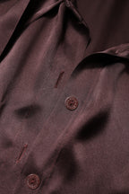 Dolce & Gabbana Brown Ascot Collar Long Sleeve Blouse Top - Zeiniez