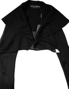 Dolce & Gabbana Black Silk Sheer Long Sleeves Blouse Top - Zeiniez