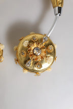 Dolce & Gabbana Gold Leather Floral Crystal Angel Headset Headphones - Zeiniez