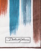 Dolce & Gabbana Multicolor Stripes Cotton Square Foulard Scarf - Zeiniez