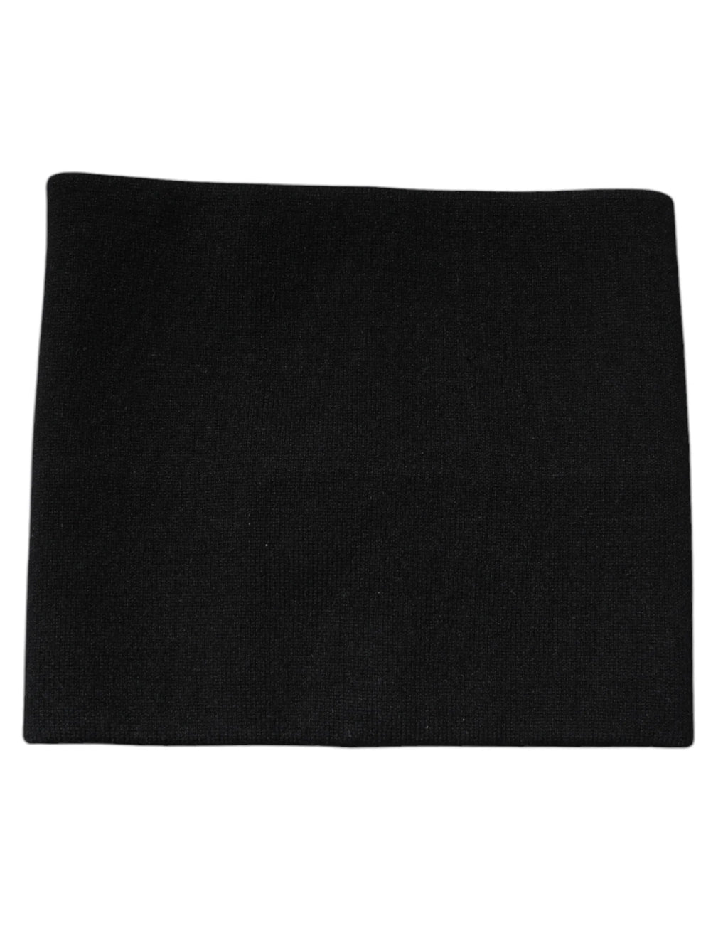 Dolce & Gabbana Black Cashmere Knitted Square Handkerchief Scarf - Zeiniez