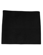 Dolce & Gabbana Black Cashmere Knitted Square Handkerchief Scarf - Zeiniez