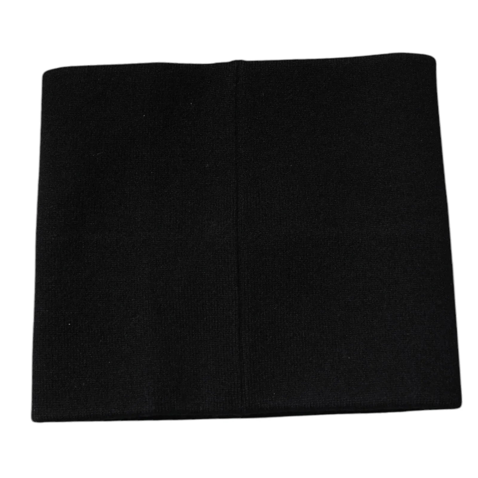 Dolce & Gabbana Black Cashmere Knitted Square Handkerchief Scarf - Zeiniez