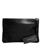 Dolce & Gabbana Multicolor Leopard Jacquard Print Logo Plaque Pouch Bag - Zeiniez