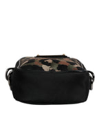 Dolce & Gabbana Multicolor Leopard Jacquard Logo Plaque Neck Strap Bag - Zeiniez