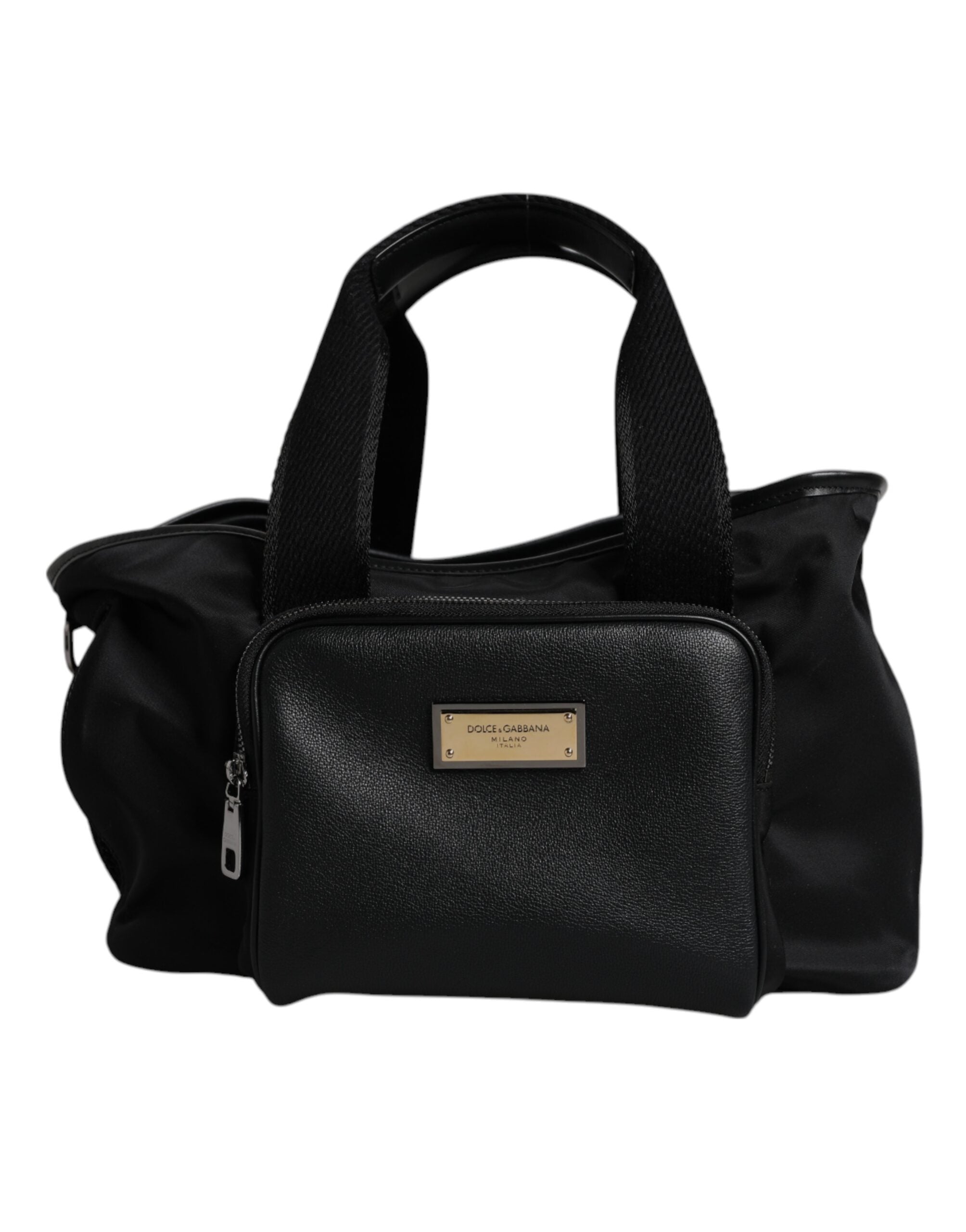Dolce & Gabbana Black Shoulder Strap Pet Carry Logo Plaque Bag - Zeiniez