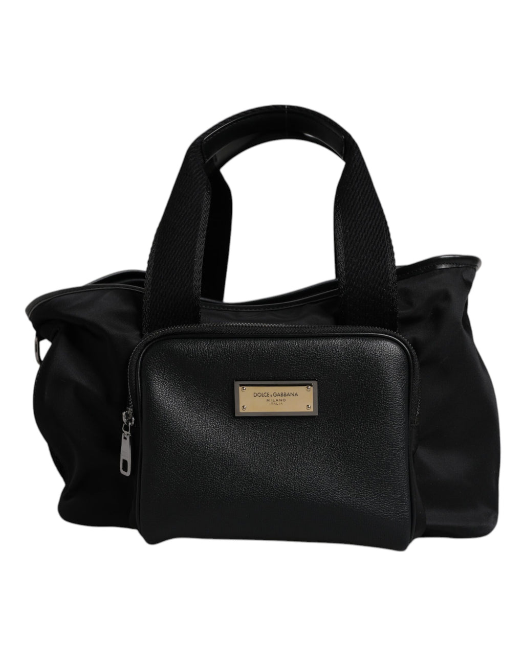 Dolce & Gabbana Black Shoulder Strap Pet Carry Logo Plaque Bag