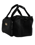 Dolce & Gabbana Black Shoulder Strap Pet Carry Logo Plaque Bag