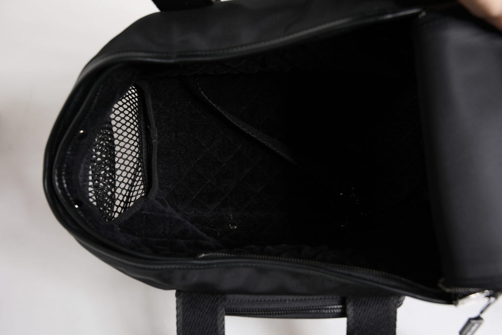 Dolce & Gabbana Black Shoulder Strap Pet Carry Logo Plaque Bag - Zeiniez