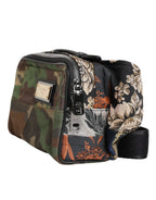 Dolce & Gabbana Multicolor Camouflage Patchwork Logo Waist Fanny Pack Bag - Zeiniez