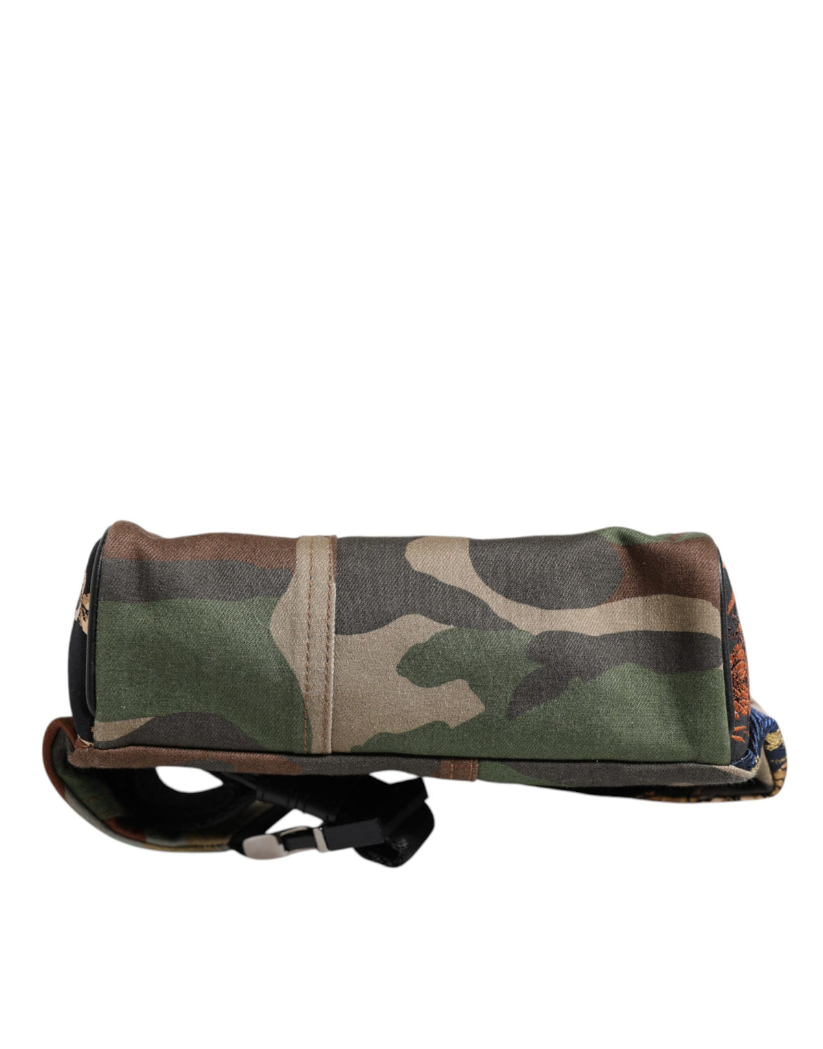 Dolce & Gabbana Multicolor Camouflage Patchwork Logo Waist Fanny Pack Bag