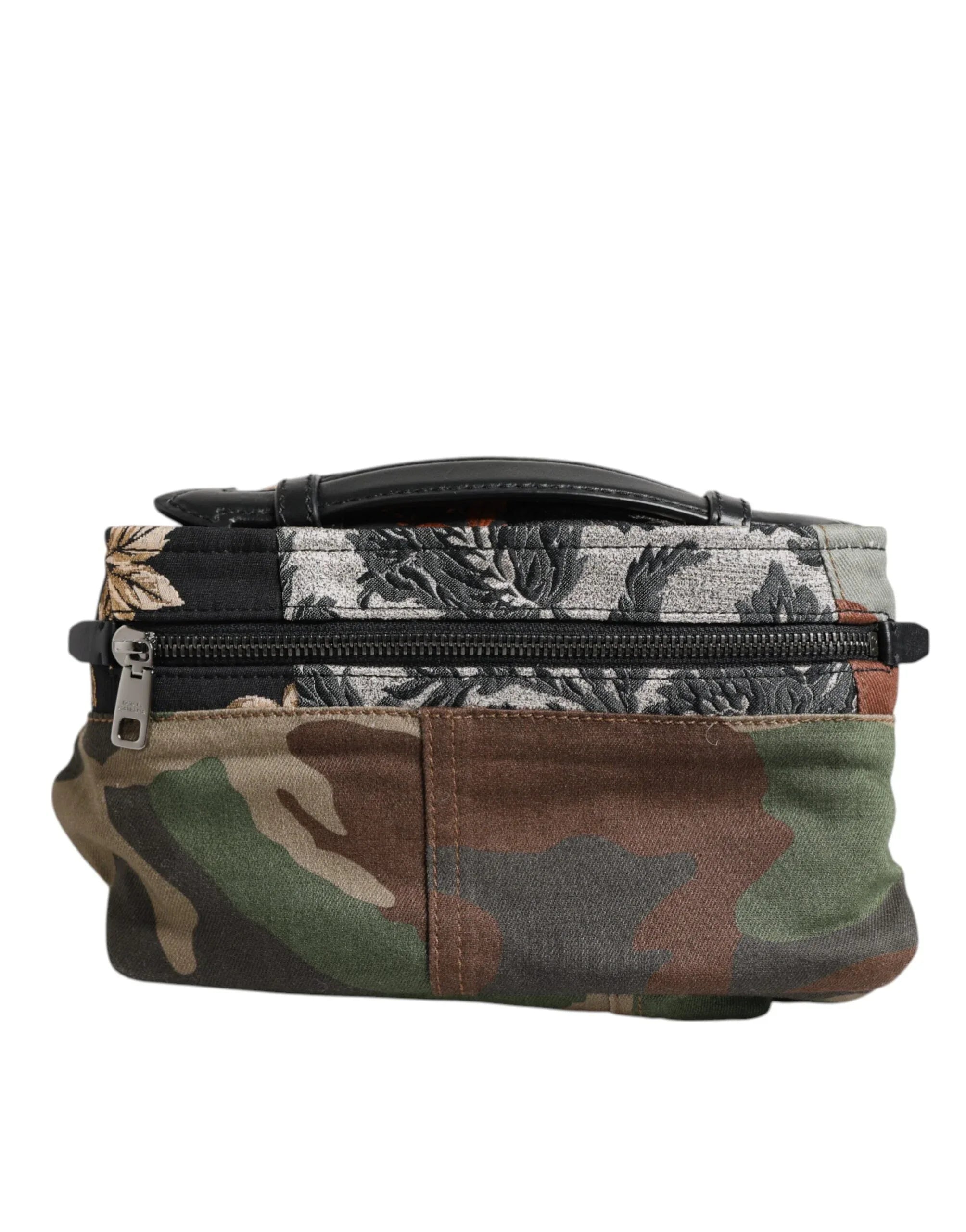 Dolce & Gabbana Multicolor Camouflage Patchwork Logo Waist Fanny Pack Bag - Zeiniez