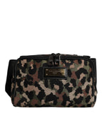 Dolce & Gabbana Multicolor Leopard DG Logo Belt Waist Fanny Pack Bag - Zeiniez