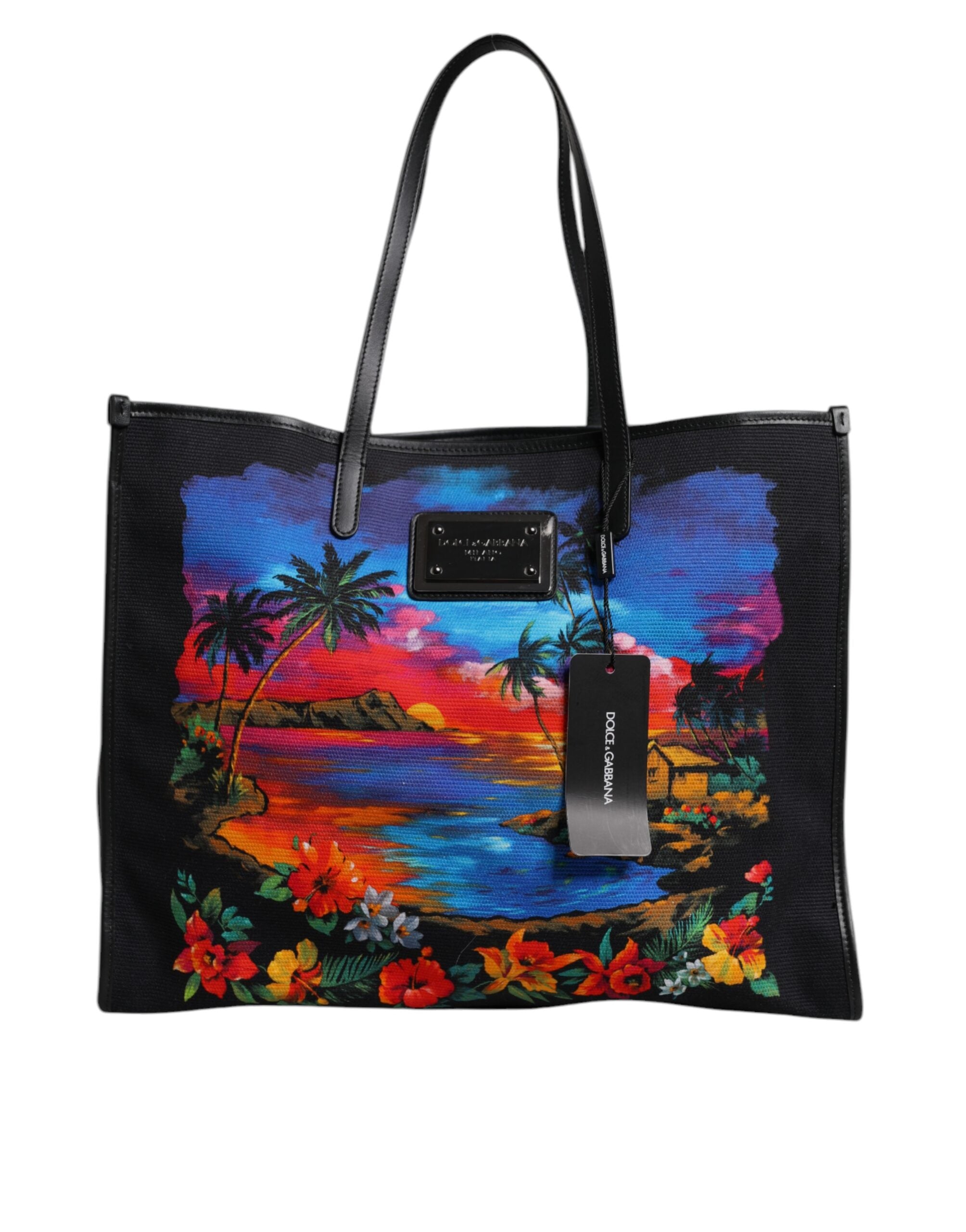 Dolce & Gabbana Multicolor Graphic Printed Top Handle Shopping Tote Bag - Zeiniez