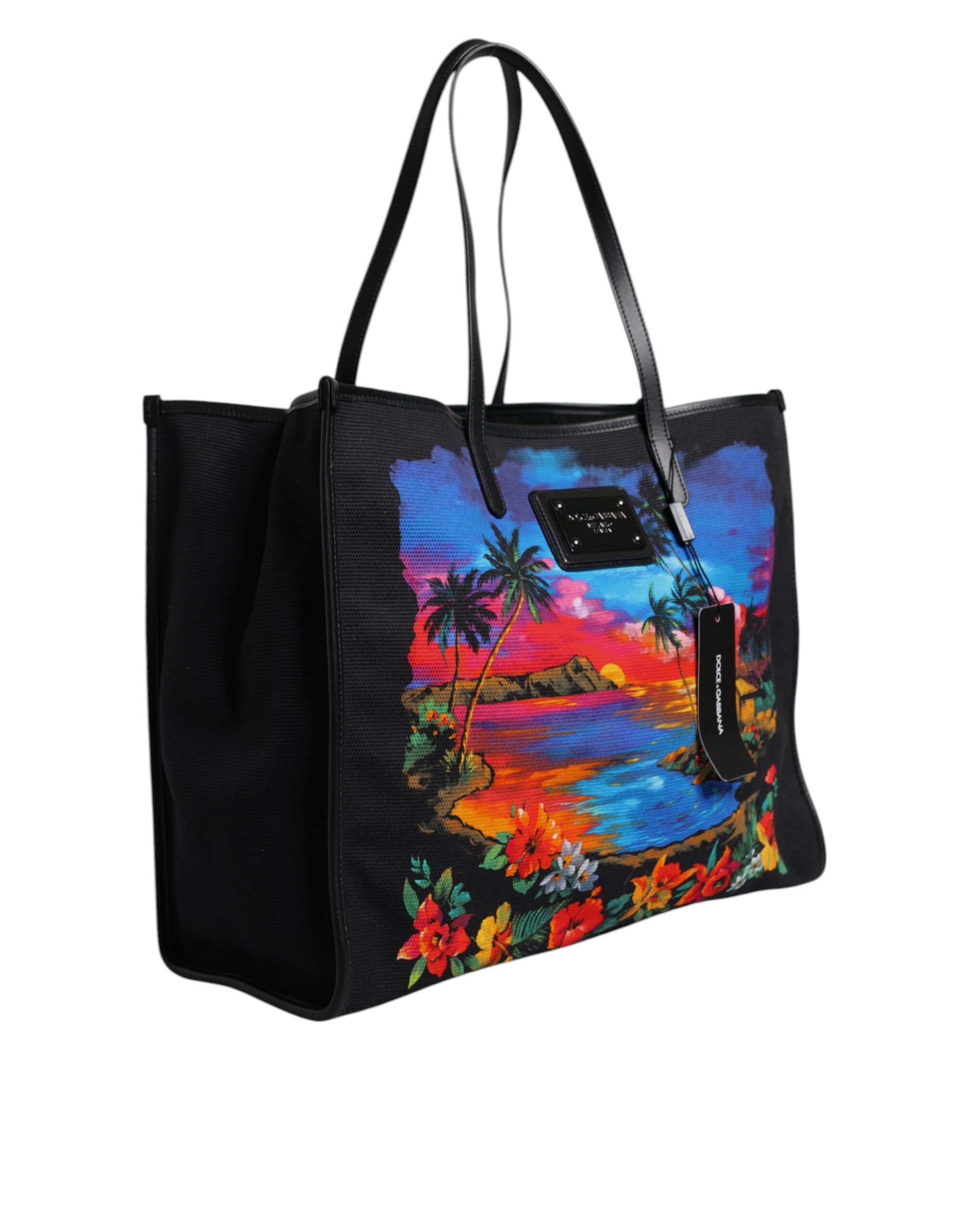 Dolce & Gabbana Multicolor Graphic Printed Top Handle Shopping Tote Bag - Zeiniez
