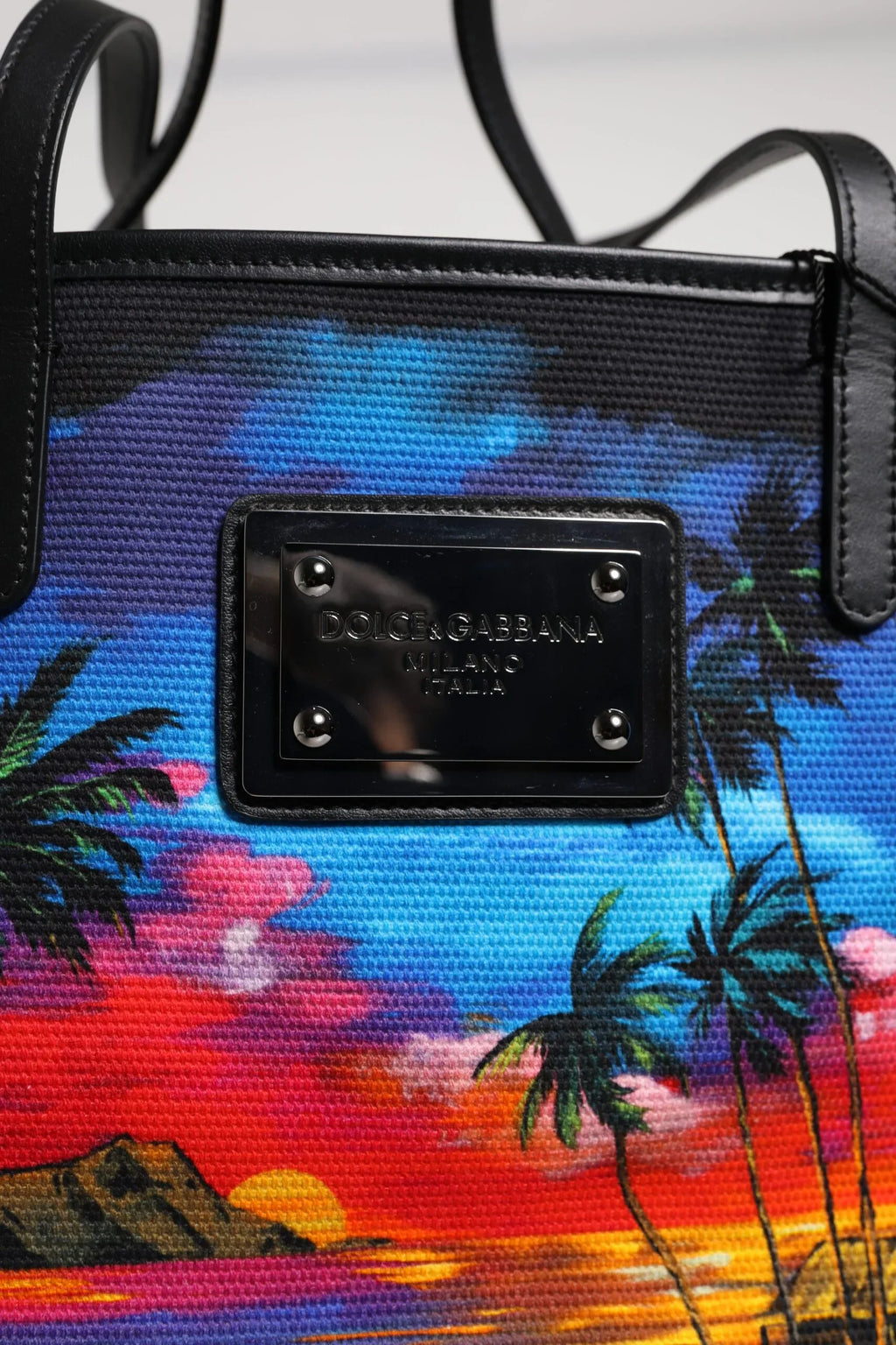 Dolce & Gabbana Multicolor Graphic Printed Top Handle Shopping Tote Bag - Zeiniez