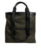 Dolce & Gabbana Military Green Nylon Shoulder Strap Tote Bag - Zeiniez