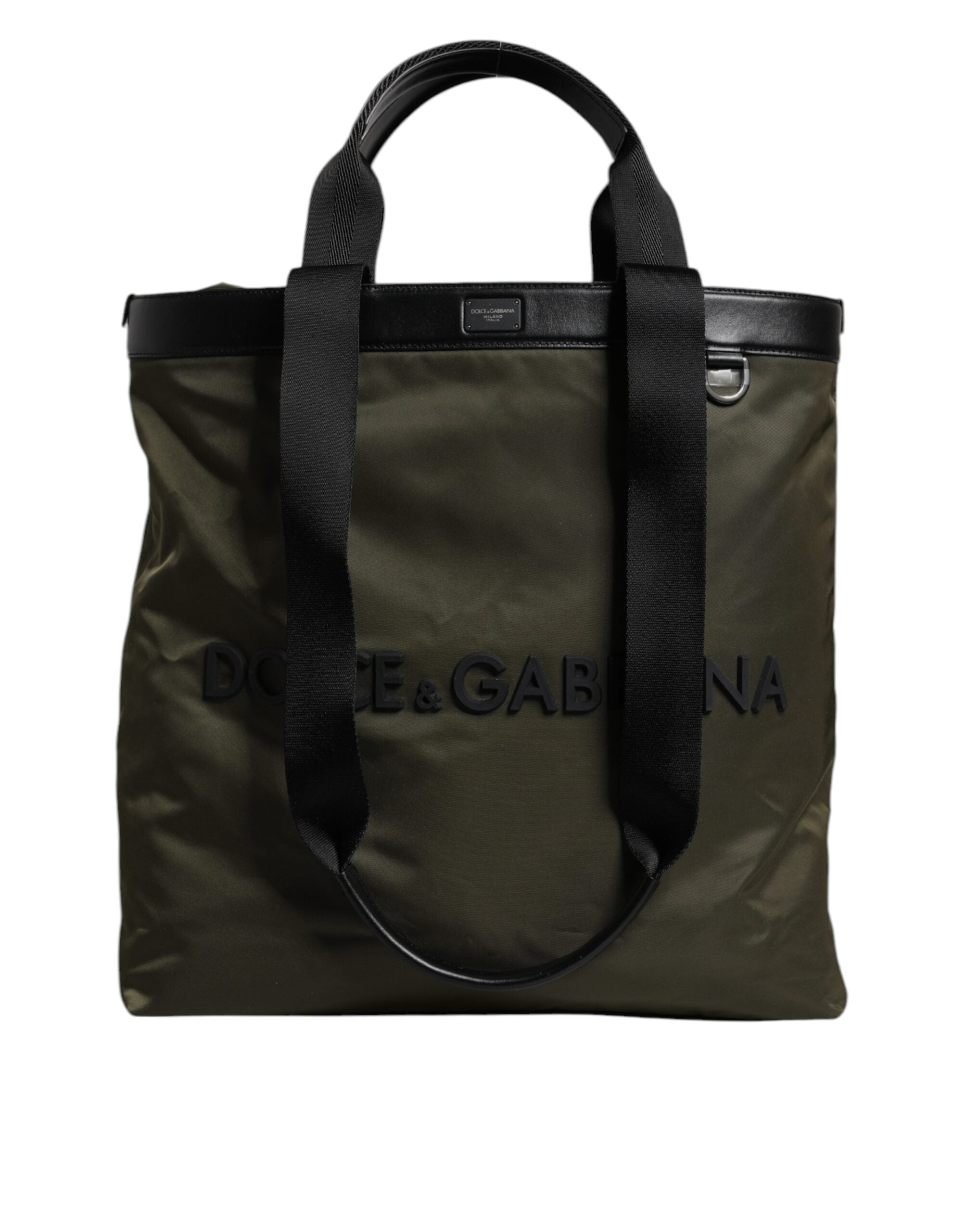 Dolce & Gabbana Military Green Nylon Shoulder Strap Tote Bag - Zeiniez