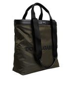 Dolce & Gabbana Military Green Nylon Shoulder Strap Tote Bag - Zeiniez