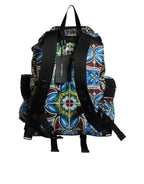 Dolce & Gabbana Multicolor Maiolica Print Nylon Backpack Bag - Zeiniez