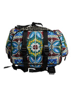 Dolce & Gabbana Multicolor Maiolica Print Nylon Backpack Bag - Zeiniez